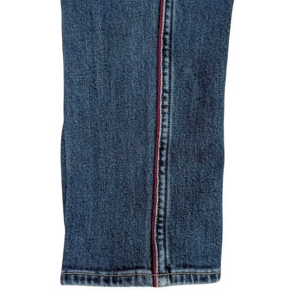 AMO Denim "The Babe" Jeans with Piping High Rise Straight Leg – Dark Vintage 30 - Picture 7 of 11